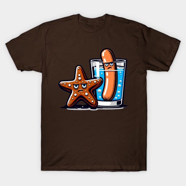 Chocolate Starfish & Hot Dog Flavored Water T-Shirt by Spagoo